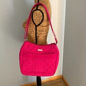 Vera Bradley NWOT Fuchsia Pink Quilted Carryall Crossbody